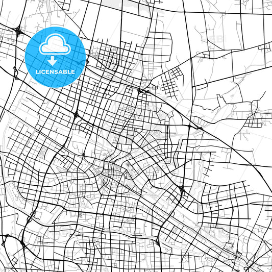 Vector PDF map of Changzhou, China