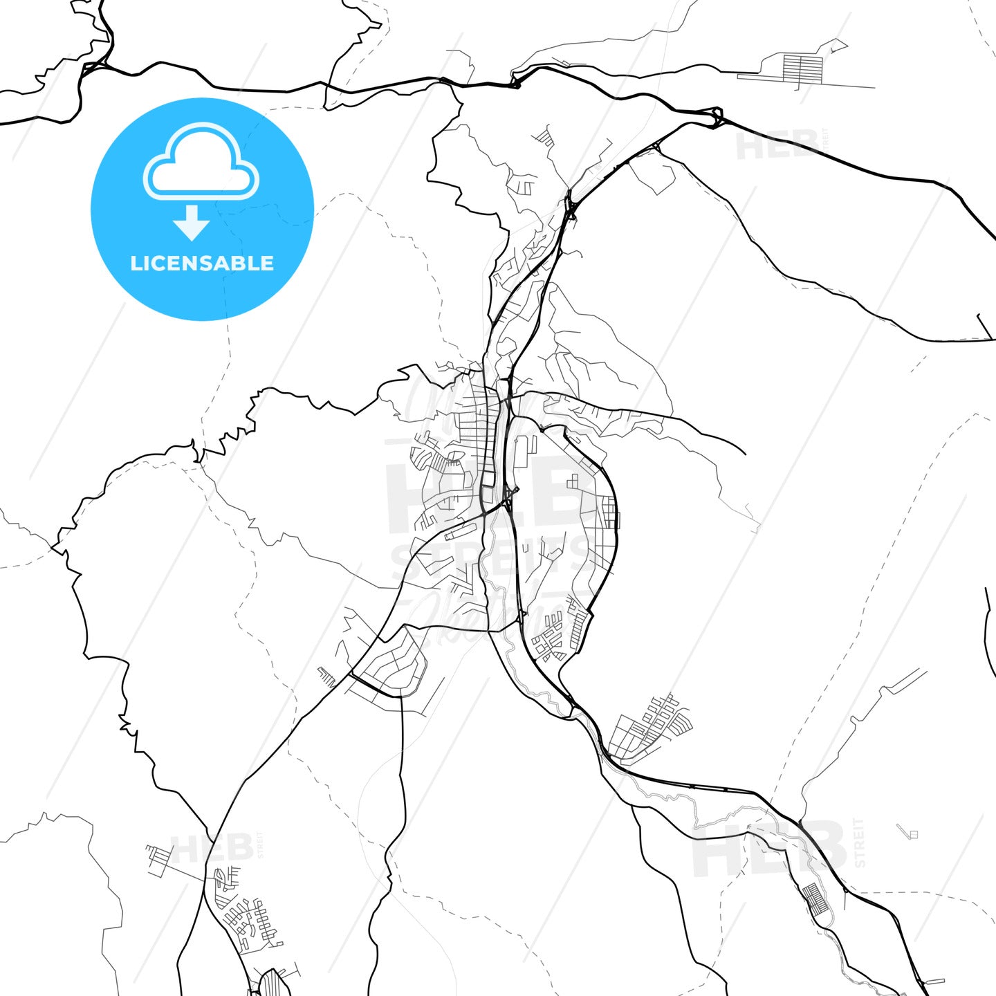 Vector PDF map of Charallave, Venezuela