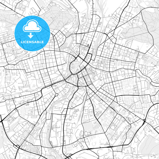 Vector PDF map of Chemnitz, Germany