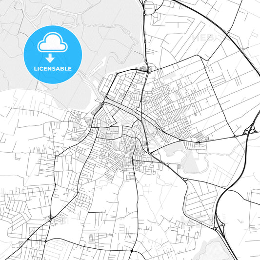 Vector PDF map of Chiclana de la Frontera, Spain