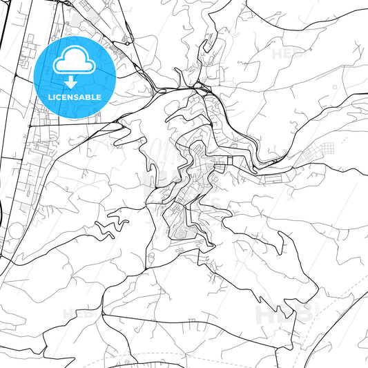 Vector PDF map of Chieti, Italy