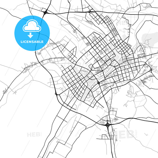 Vector PDF map of Chifeng, China