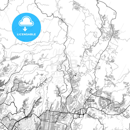 Vector PDF map of Chinautla, Guatemala