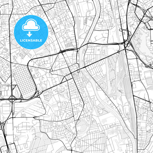 Vector PDF map of Choisy-le-Roi, France