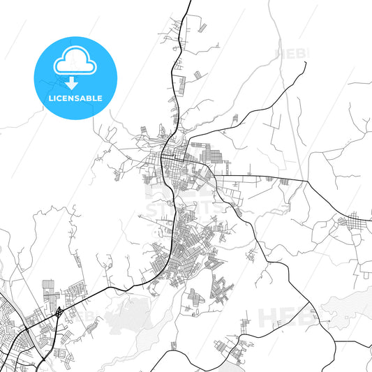 Vector PDF map of Choloma, Honduras