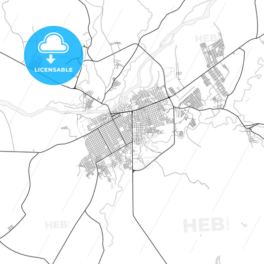 Vector PDF map of Choluteca, Honduras