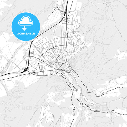 Vector PDF map of Chur, Switzerland