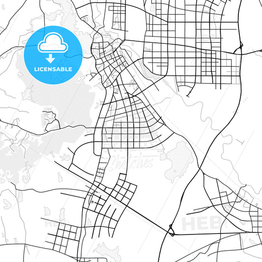 Vector PDF map of Chuzhou, China