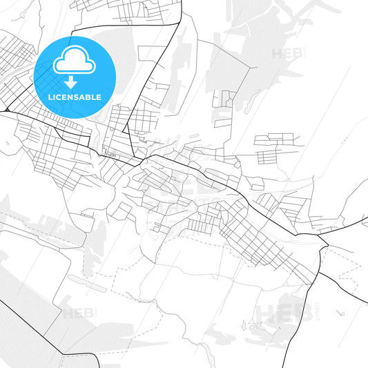Vector PDF map of Chystiakove, Ukraine