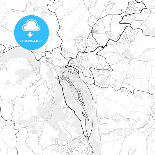 Vector PDF map of City of San Marino, San Marino