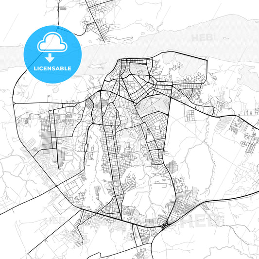 Vector PDF map of Ciudad Bolivar, Venezuela