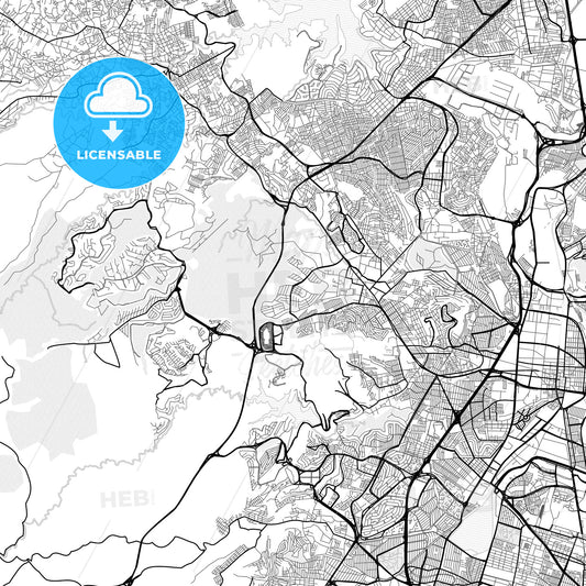 Vector PDF map of Ciudad López Mateos, Mexico