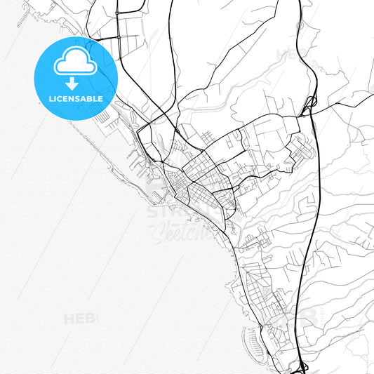 Vector PDF map of Civitavecchia, Italy