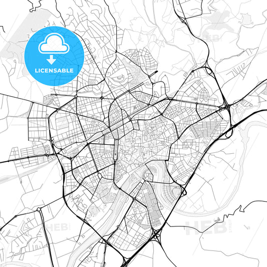 Vector PDF map of Córdoba, Spain