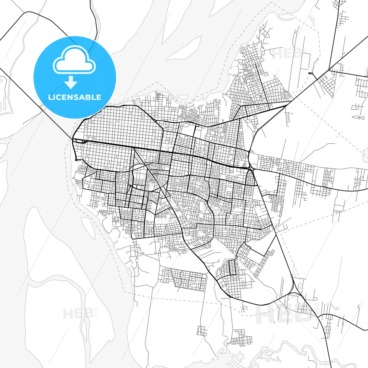 Vector PDF map of Corrientes, Argentina