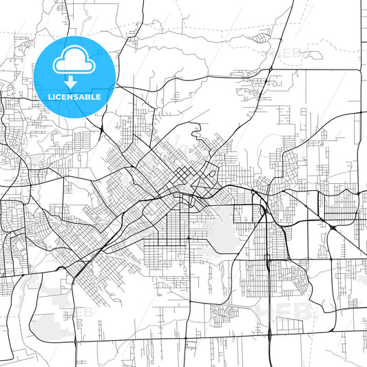 Vector PDF map of Criciuma, Brazil