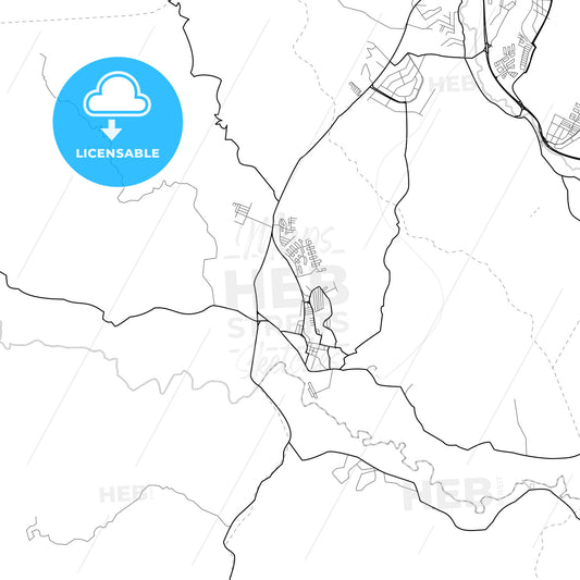 Vector PDF map of Cua, Venezuela