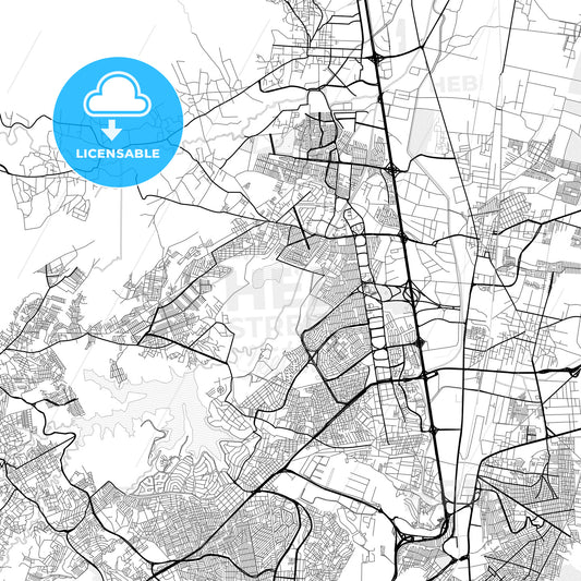 Vector PDF map of Cuautitlán Izcalli, Mexico