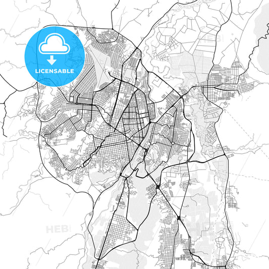 Vector PDF map of Cucuta, Colombia