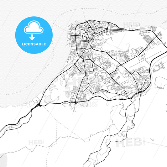 Vector PDF map of Cumana, Venezuela