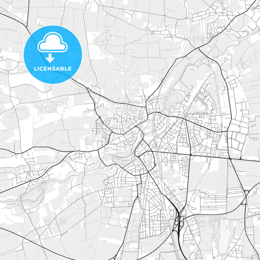 Vector PDF map of Dachau, Germany