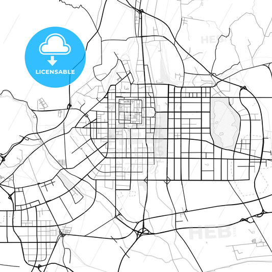 Vector PDF map of Datong, China