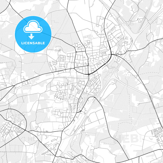 Vector PDF map of Datteln, Germany