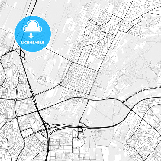 Vector PDF map of De Bilt, Netherlands