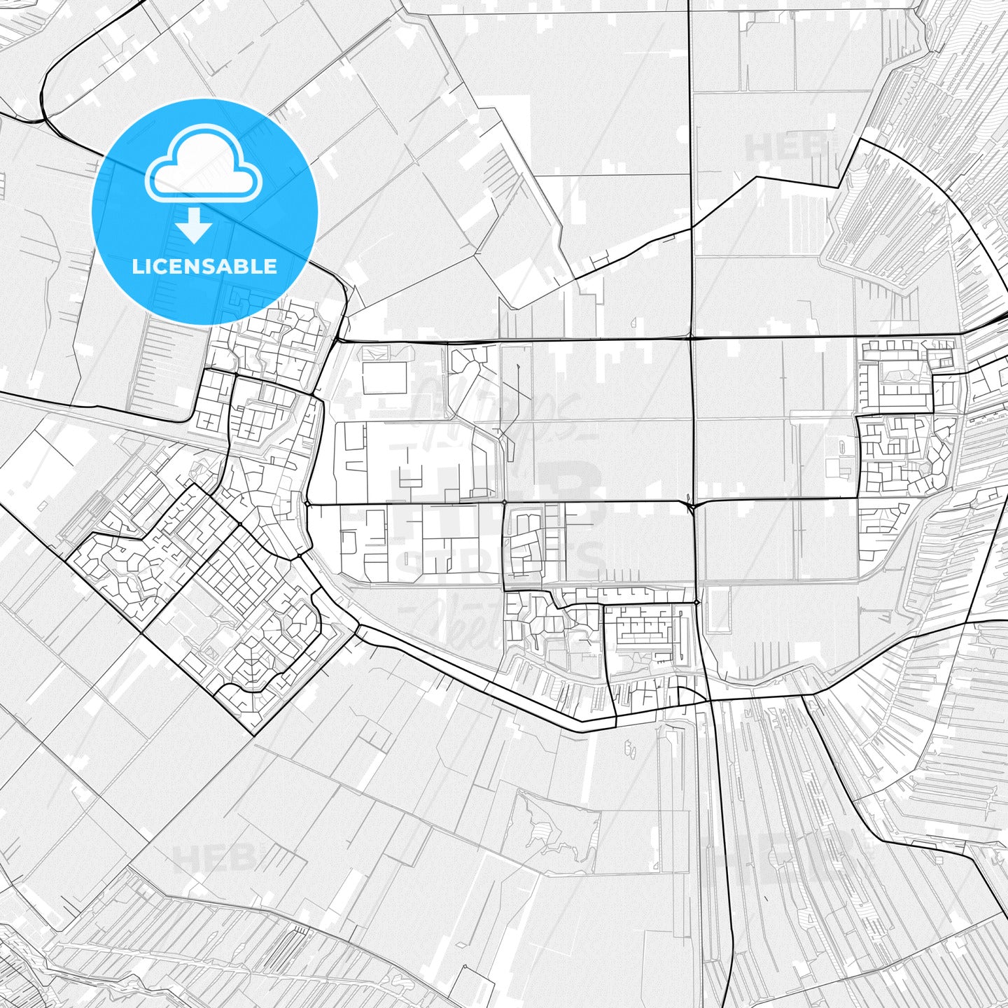 Vector PDF map of De Ronde Venen, Netherlands