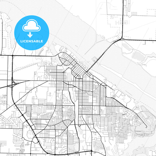 Vector PDF map of Decatur, Alabama, United States