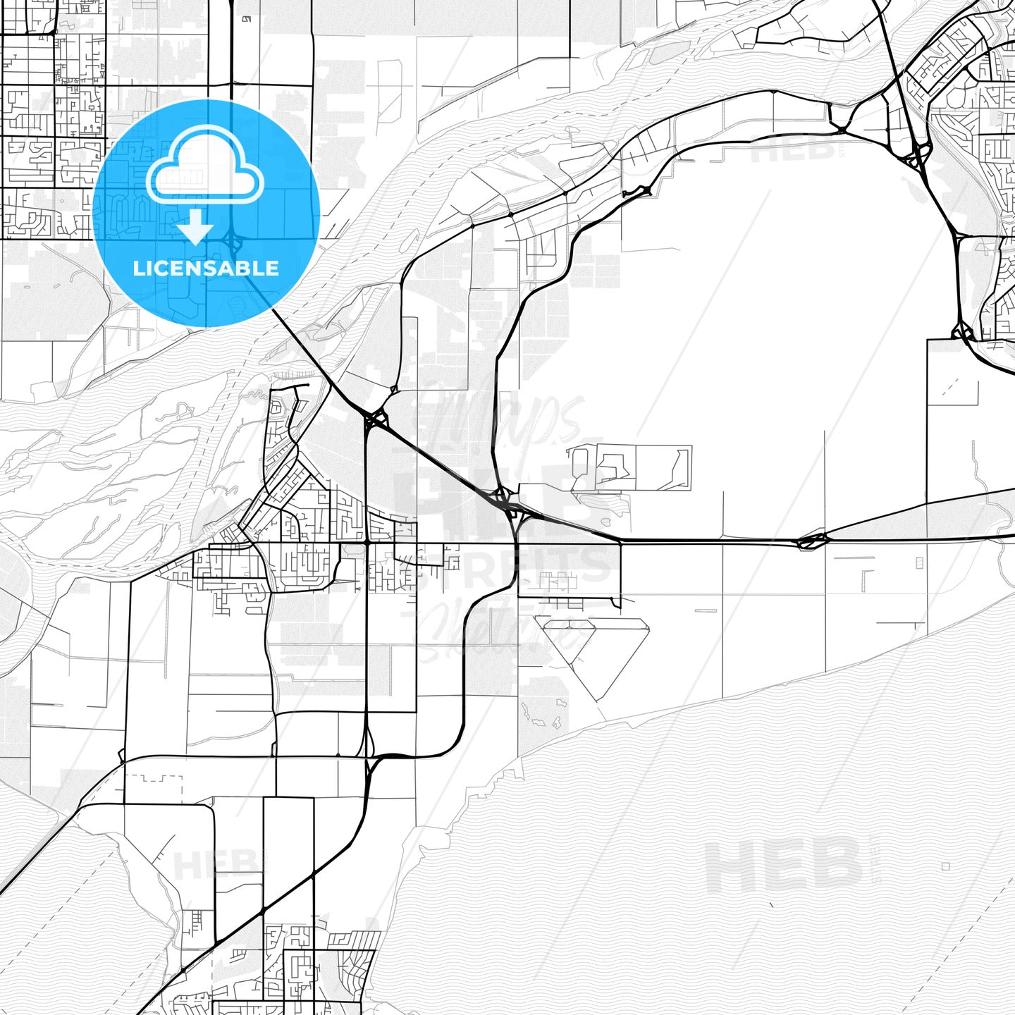 Vector PDF map of Delta, Canada