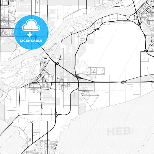 Vector PDF map of Delta, Canada