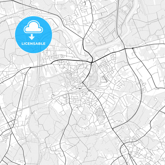 Vector PDF map of Dendermonde, Belgium