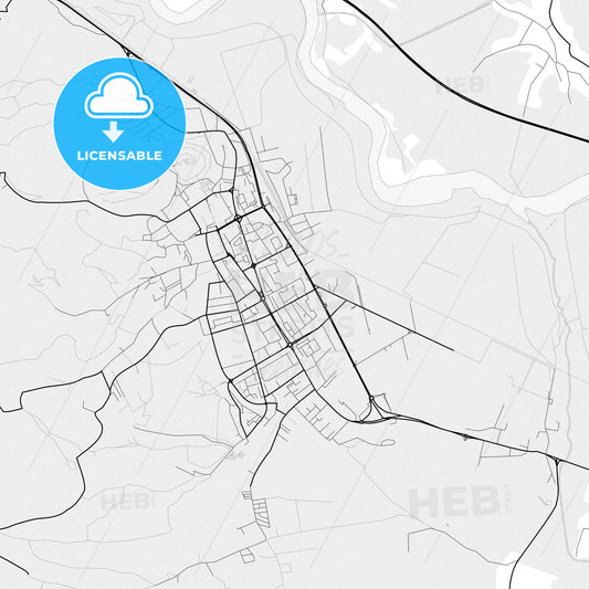 Vector PDF map of Deva, Romania