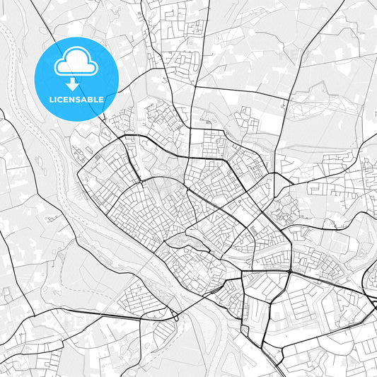 Vector PDF map of Deventer, Netherlands