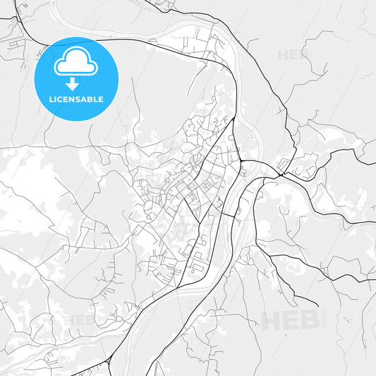 Vector PDF map of Doboj, Bosnia and Herzegovina