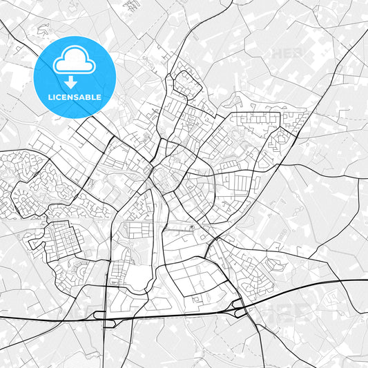 Vector PDF map of Doetinchem, Netherlands