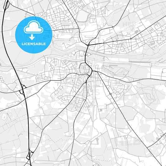 Vector PDF map of Dorsten, Germany