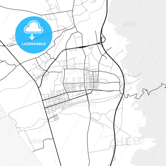 Vector PDF map of Dörtyol, Turkey