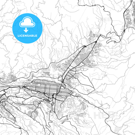 Vector PDF map of Dosquebradas, Colombia
