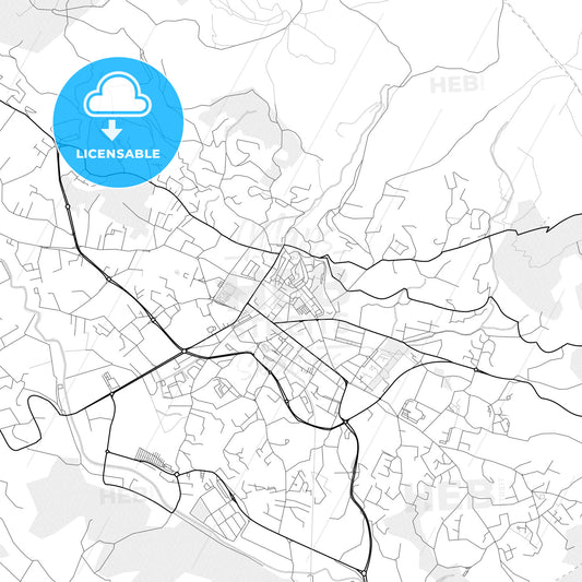 Vector PDF map of Draguignan, France