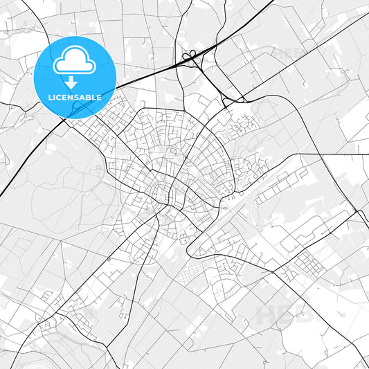 Vector PDF map of Dulmen, Germany