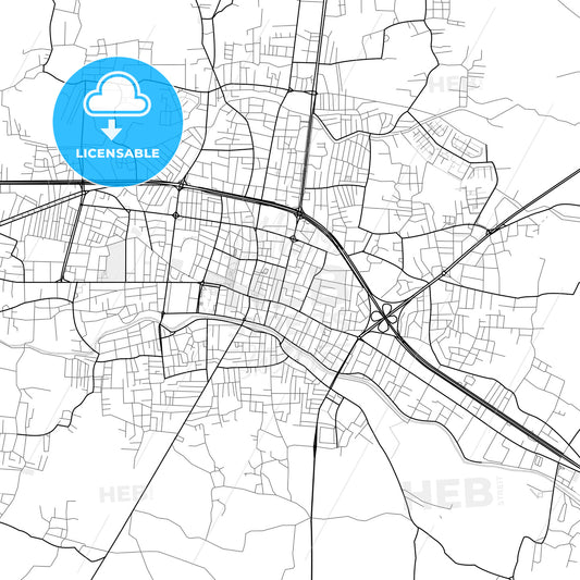 Vector PDF map of Düzce, Turkey