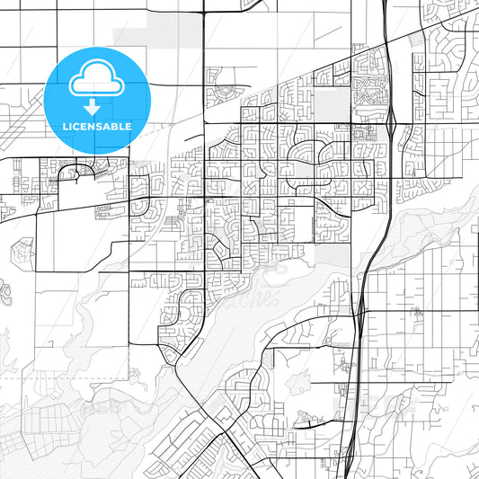 Vector PDF map of Eastvale, California, United States