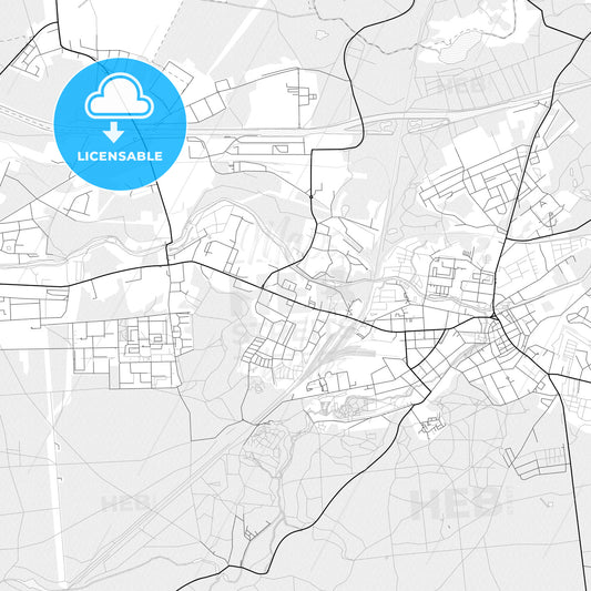 Vector PDF map of Eberswalde, Germany