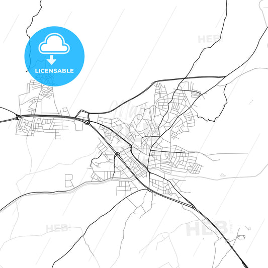 Vector PDF map of Edremit, Turkey