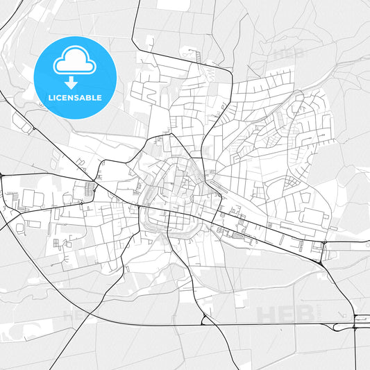 Vector PDF map of Einbeck, Germany