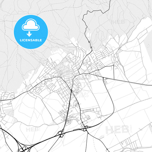 Vector PDF map of Eisenstadt, Austria