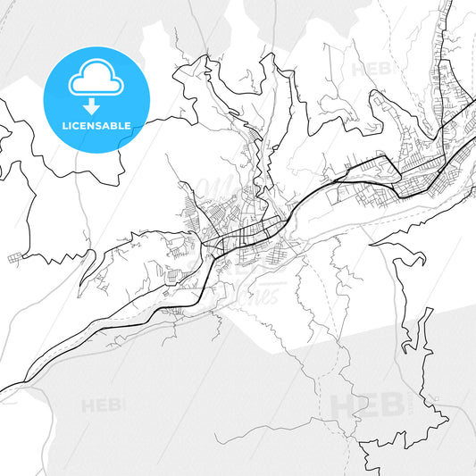 Vector PDF map of Ejido, Venezuela