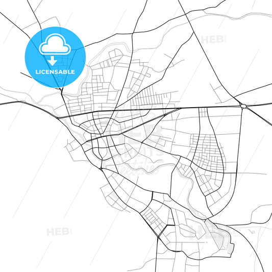 Vector PDF map of Elbistan, Turkey